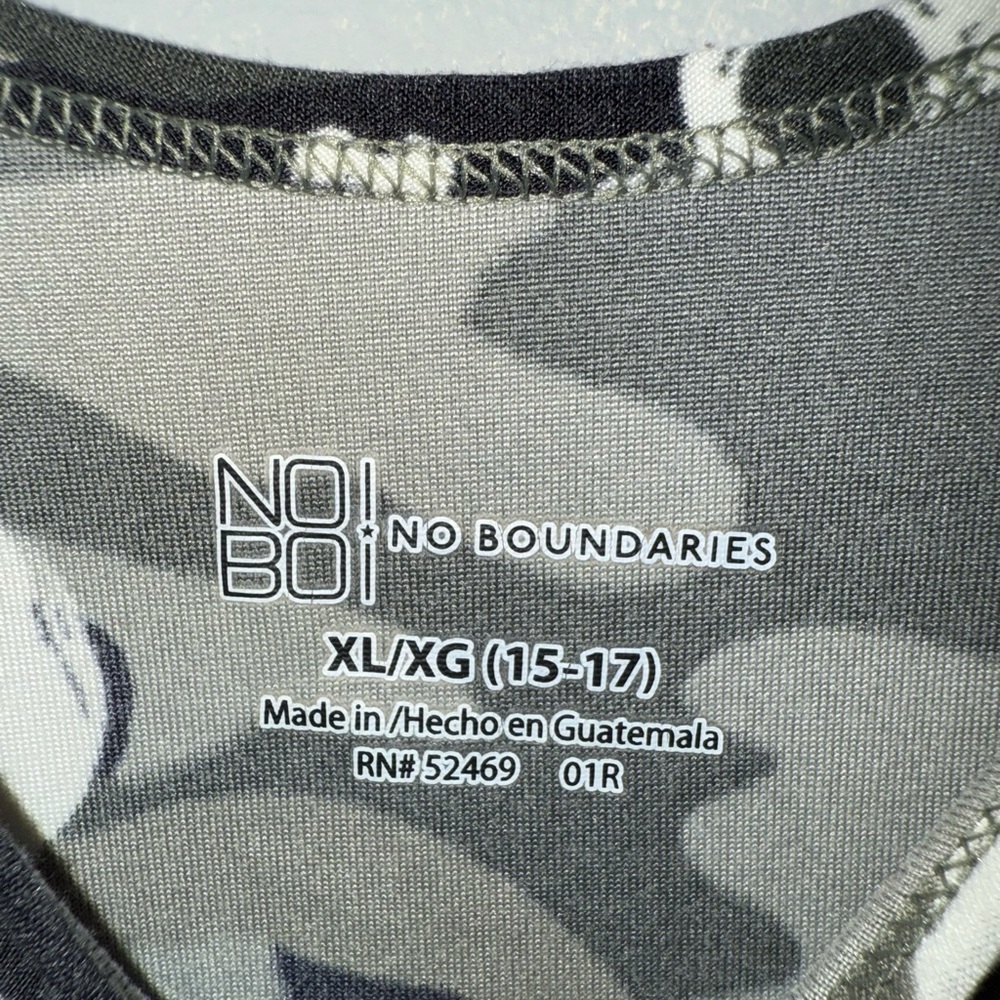 No Boundaries Gray Camouflage Tee